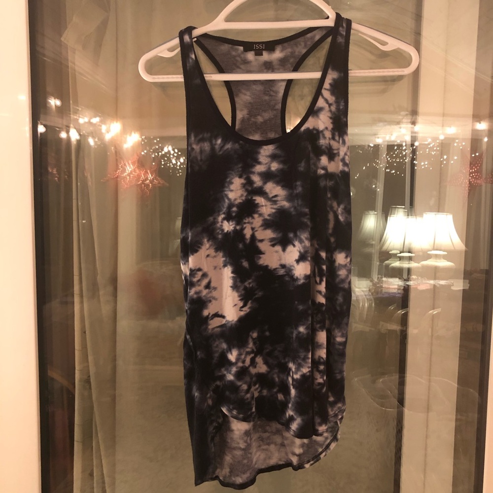 Blue tie dye boho tank top iSSi